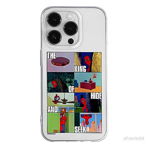 ERT GROUP mobiltelefonfodral för Iphone 14 PRO MAX originalt och officiellt licensierat Marvel mönster Spider Man 031 optimalt anpassad till formen på mobiltelefonen, gedeeltelijk transparant 5905795007836