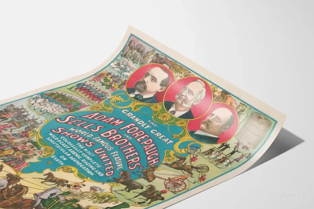 Vintageaffisch Cirque Adam Forepaugh och Sells Brothers - Bild 3