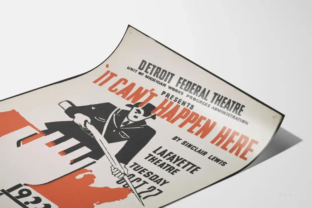 Teaterposter It Can't Happen Here - Vintage Väggdekoration - Bild 3