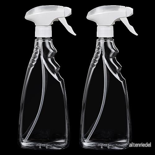 ASelected 2 st genomskinliga tomma plastsprayflaskor med tunn plast 500 ml vattensprayflaska för trädgårdsrengöring och luftfräschande hårspruta 750739953954