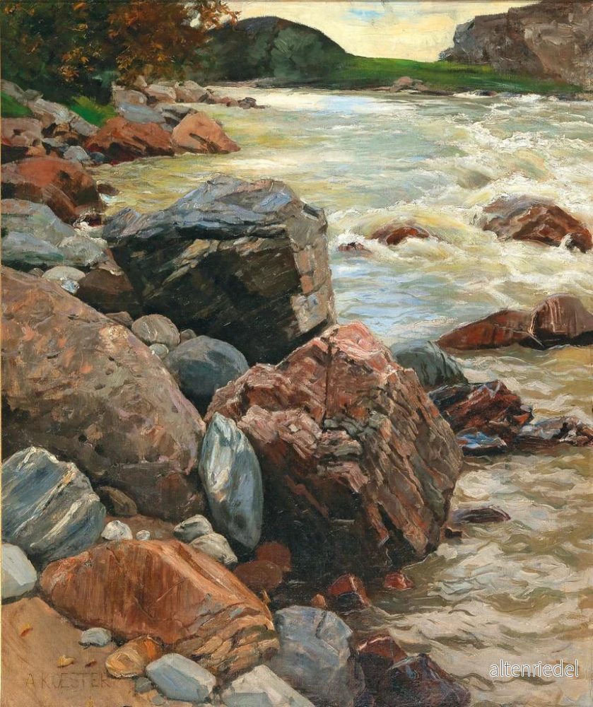 Målning L'Isarco au Tyrol du Sud - Alexander Koester - Bild 2
