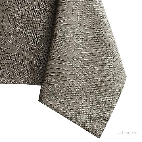 AmeliaHome bordsduk, 140 x 320 cm fläckskydd, lotuseffekt, tvättbar, vattenavvisande, ornament cappuccino Gaia 4251525489986