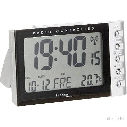 Radiostyrd väckarklocka WT 188 med datum/veckodagsvisning och inomhustemperaturdisplay 4029665001883
