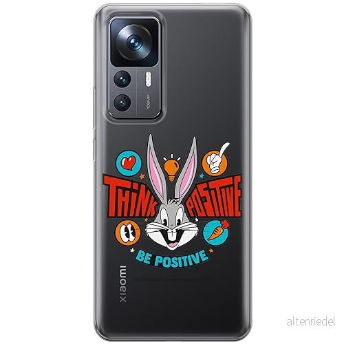 ERT GROUP mobiltelefonfodral för Xiaomi 12T/ 12T pro/ K50 Ultra originalt och officiellt licensierat Looney Tunes mönster Bugs 020 anpassad till formen på mobiltelefonen, gedeeltelijk transparant 5905795084387