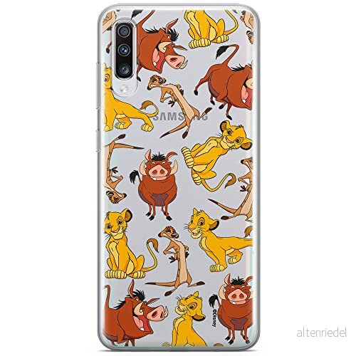 ERT GROUP mobiltelefonfodral för Samsung A70 originalt och officiellt licensierat Disney mönster Simba & Friends 010 optimalt anpassad till formen på mobiltelefonen, gedeeltelijk transparant 5905131790996