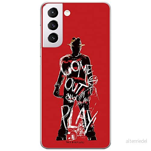 ERT GROUP mobiltelefonfodral för Samsung S21 originalt och officiellt licensierat Horror mönster Nightmare of Elm Street 006 anpassad till formen på mobiltelefonen, fodral tillverkad av TPU plast 5905511084080