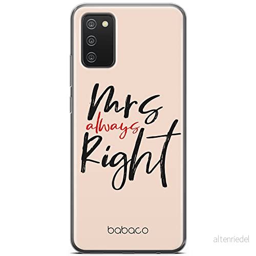 ERT GROUP mobiltelefonfodral för Samsung A02S originalt och officiellt licensierat Babaco mönster Mrs Right 001 optimalt anpassad till formen på mobiltelefonen, fodral tillverkad av TPU plast 5904805049828