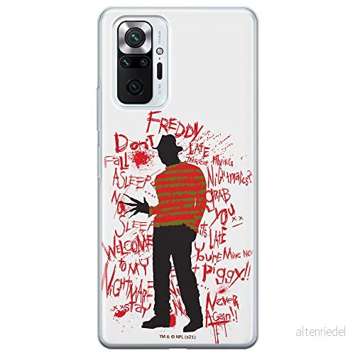 ERT GROUP mobiltelefonfodral för Xiaomi REDMI NOTE 10 PRO originalt och officiellt licensierat Horror mönster Nightmare of Elm Street 010, fodral tillverkad av TPU plast 5905511093761