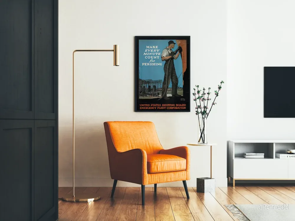 Industrivintageposter Make Every Minute Count för Pershing - Bild 2