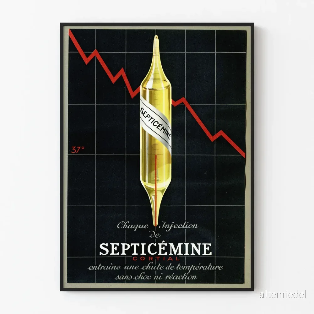 Vintage reklamposter för Septicémine medicinsk injektion Vintage reklamposter för Septicémine medicinsk injektion