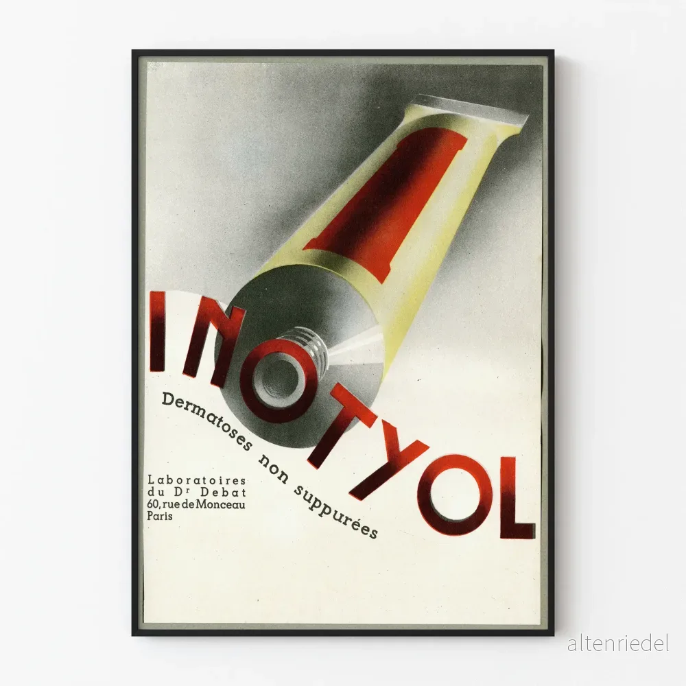 Vintageposter INOTYOL väggdekoration retrodesign