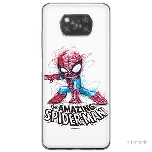 ERT GROUP mobiltelefonfodral för Xiaomi POCOPHONE X3 originalt och officiellt licensierat Marvel mönster Spider Man 021 optimalt anpassad till formen på mobiltelefonen, fodral tillverkad av TPU plast 5904805208133
