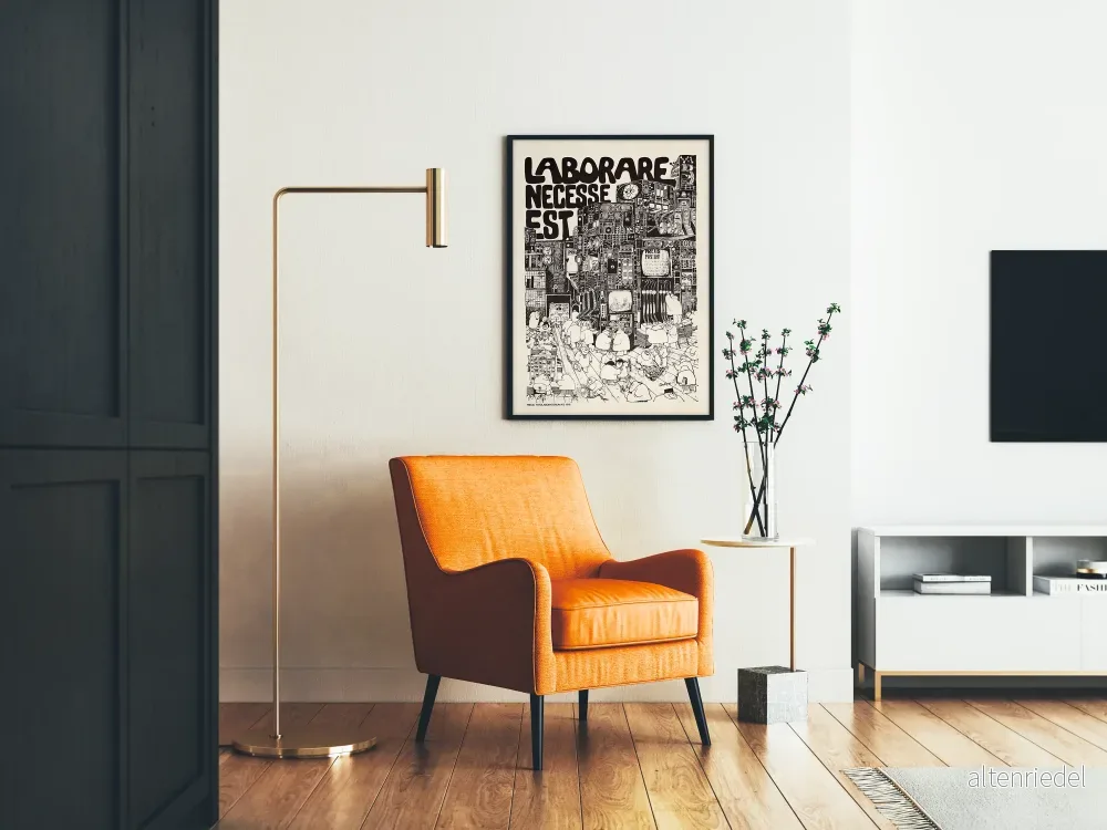Serigrafiposter Laborare Necesse Est 1976 - Bild 2