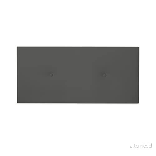 Duérmete Online Premium Vadderad sänggavel Milan Model High End Konstläder Inkluderar hårdvara och hårdvara, Trä, Grå, 90 x 60 cm (Säng 80) 8445355062648