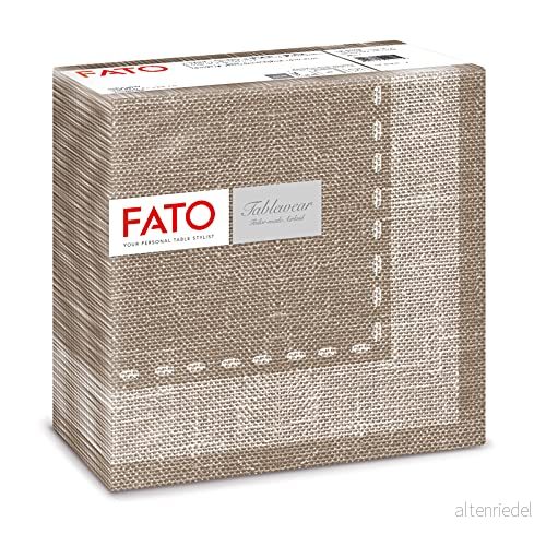 Fato torra pappersservetter, Airlaid, tygeffekt, 50 pack servetter, storlek 40 x vikt i 4, design kashmir kaffe 8000664840389