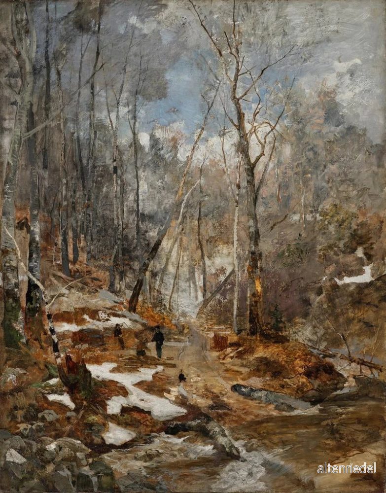 Målning Ambiance de février, avant - vår i den viennesiska skogen - Emil Jakob Schindler - Bild 2