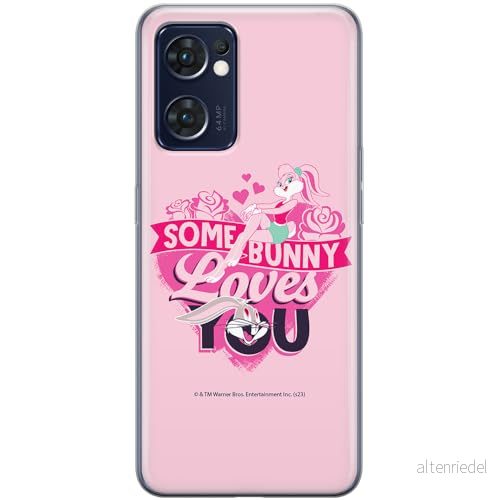 ERT GROUP mobiltelefonfodral för Oppo RENO 7 5G originalt och officiellt licensierat Looney Tunes mönster Lola & Bugs 002 anpassad till formen på mobiltelefonen, fodral tillverkad av TPU plast 5905795134037