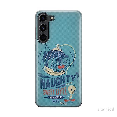 ERT GROUP mobiltelefonfodral för Samsung S23 PLUS originalt och officiellt licensierat Looney Tunes mönster Sylvester & Tweety 001, fodral tillverkad av TPU plast 5905511438913