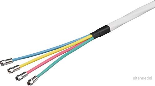 Pro 80 dB Quattro coax antenna cable set 2x shielded 4040849673306