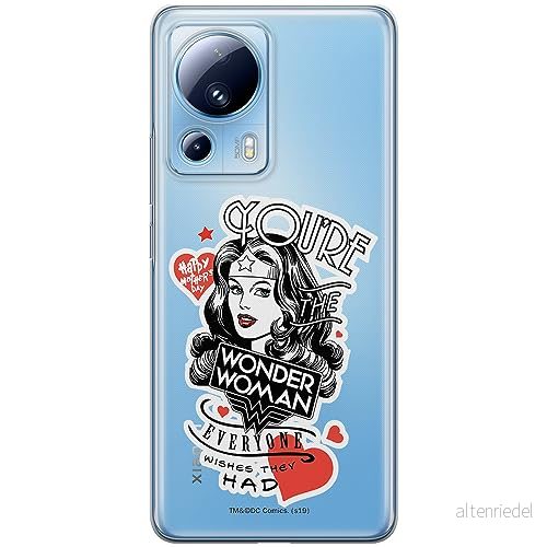 ERT GROUP mobiltelefonfodral för Xiaomi 13 LITE/CIVI 2 originalt och officiellt licensierat DC mönster Wonder Woman 014 optimalt anpassad till formen på mobiltelefonen, gedeeltelijk transparant 5905511932893