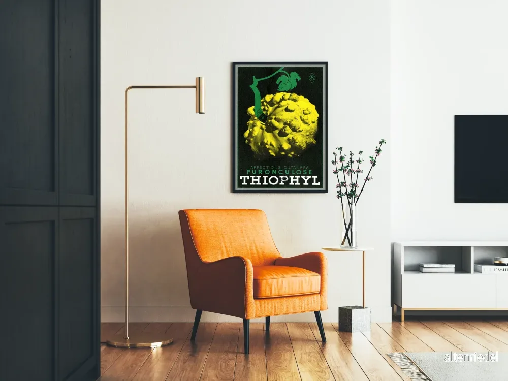 Vintageaffisch Thiophyl - Retro medicinsk väggdekoration - Bild 2