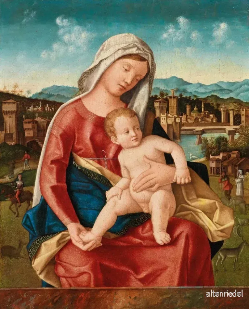 Målning Vierge à l'Enfant - Bartolomeo Veneto | Konsttryck - Bild 2
