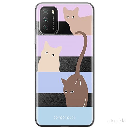 ERT GROUP mobiltelefonfodral för Xiaomi REDMI 9T/ POCO M3 originalt och officiellt licensierat Babaco mönster Cats 014 optimalt anpassad till formen på mobiltelefonen, gedeeltelijk transparant 5905131068699
