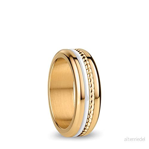 BERING Kombinationsring i guld och vitt, för kvinnor, med en unik anordning att vrida loss byta, Kasai 4894041774305