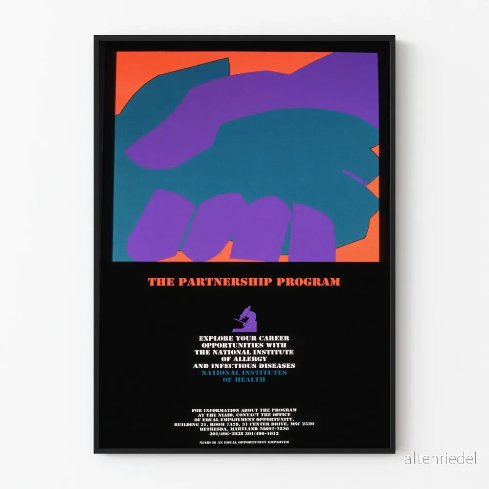 Modern designposter The Partnership Program Institut National de la Santé