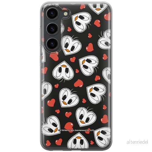 ERT GROUP mobiltelefonfodral för Samsung S23 PLUS originalt och officiellt licensierat Looney Tunes mönster Tweety 018 anpassad till formen på mobiltelefonen, fodral tillverkad av TPU plast 5905795121921