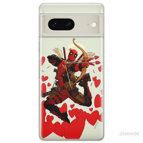 ERT GROUP mobiltelefonfodral för Google PIXEL 7 originalt och officiellt licensierat Marvel mönster Deadpool 011 optimalt anpassad till formen på mobiltelefonen, gedeeltelijk transparant 5905795157579