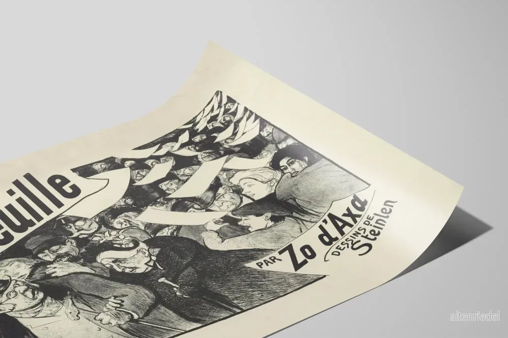 Vintageposter La Feuille av Zo d'Axa och Steinlen - Bild 2