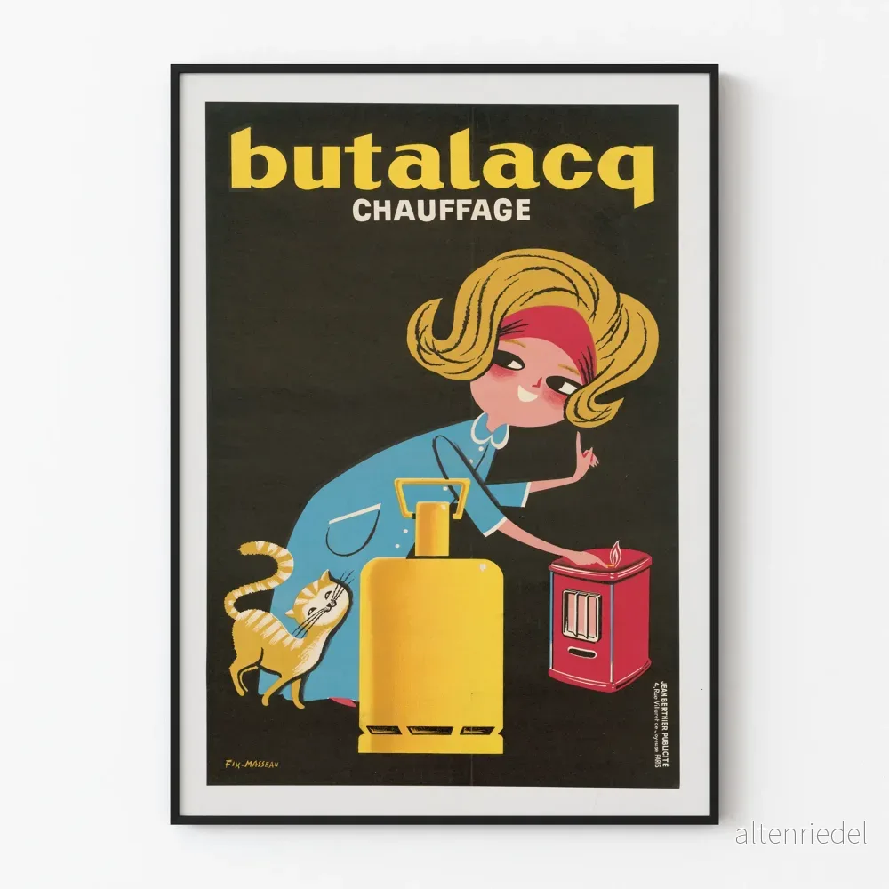 Vintageposter Butalacq Värme - Retro väggdekoration