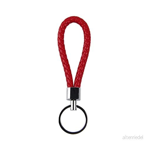 1 set PU läderband, nyckelring, armband, nyckelring för ryggsäckar, hänge, plånböcker, unika födelsedagspresenter, röd A 755471954832