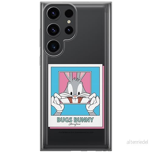 ERT GROUP mobiltelefonfodral för Samsung S23 ULTRA originalt och officiellt licensierat Looney Tunes mönster Bugs 024 optimalt anpassad till formen på mobiltelefonen, gedeeltelijk transparant 5905795090098