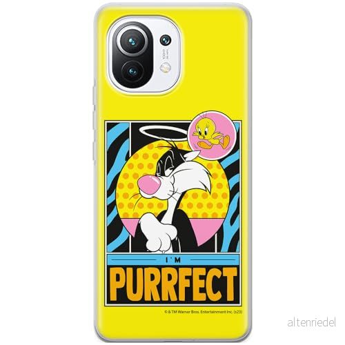 ERT GROUP mobiltelefonfodral för Xiaomi 11 originalt och officiellt licensierat Looney Tunes mönster Sylvester & Tweety 006 anpassad till formen på mobiltelefonen, fodral tillverkad av TPU plast 5905795125110