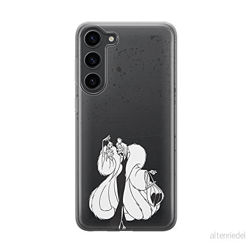 ERT GROUP mobiltelefonfodral för Samsung S23 originalt och officiellt licensierat Disney mönster Cruella & Puppy 001 optimalt anpassad till formen på mobiltelefonen, gedeeltelijk transparant 5905511433086