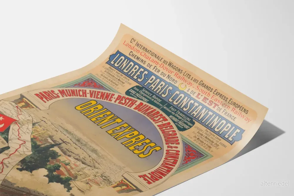Vintageaffisch Orientexpressen London Paris Konstantinopel - Bild 3