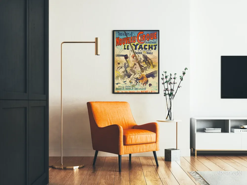 Vintageposter Le Yacht - Väggdekoration i cirkusstil - Bild 2