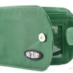 Big Skinny Taxicat för kvinnor dubbelvikt smal plånbok, rymmer upp till 25 kort Verdant Green 815456013913 Big Skinny Taxicat för kvinnor dubbelvikt smal plånbok, rymmer upp till 25 kort Verdant Green 815456013913