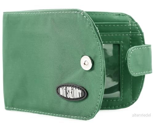 Big Skinny Taxicat för kvinnor dubbelvikt smal plånbok, rymmer upp till 25 kort Verdant Green 815456013913