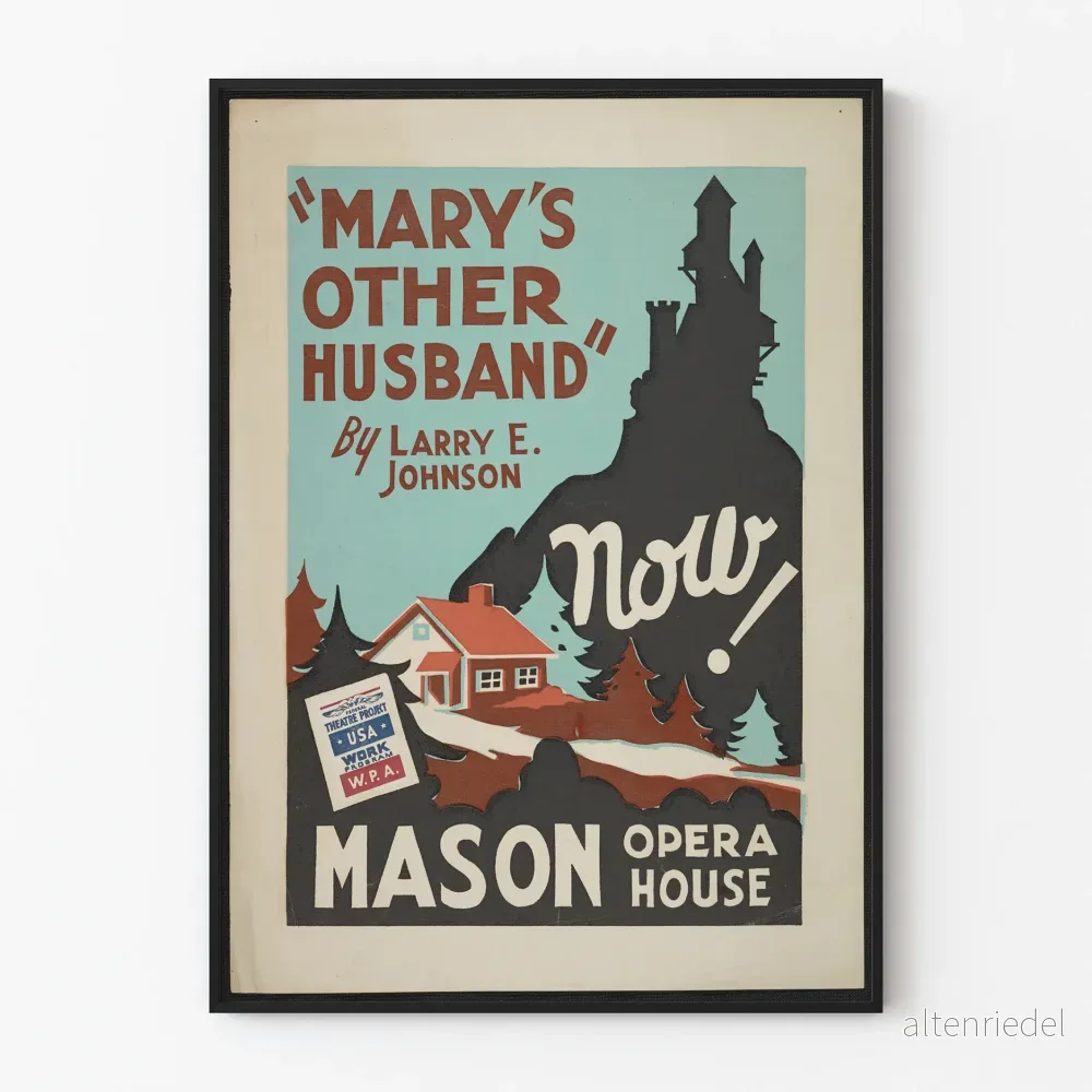 Vintageaffisch Mary's Other Husband - Väggdekoration för Amerikansk Teater