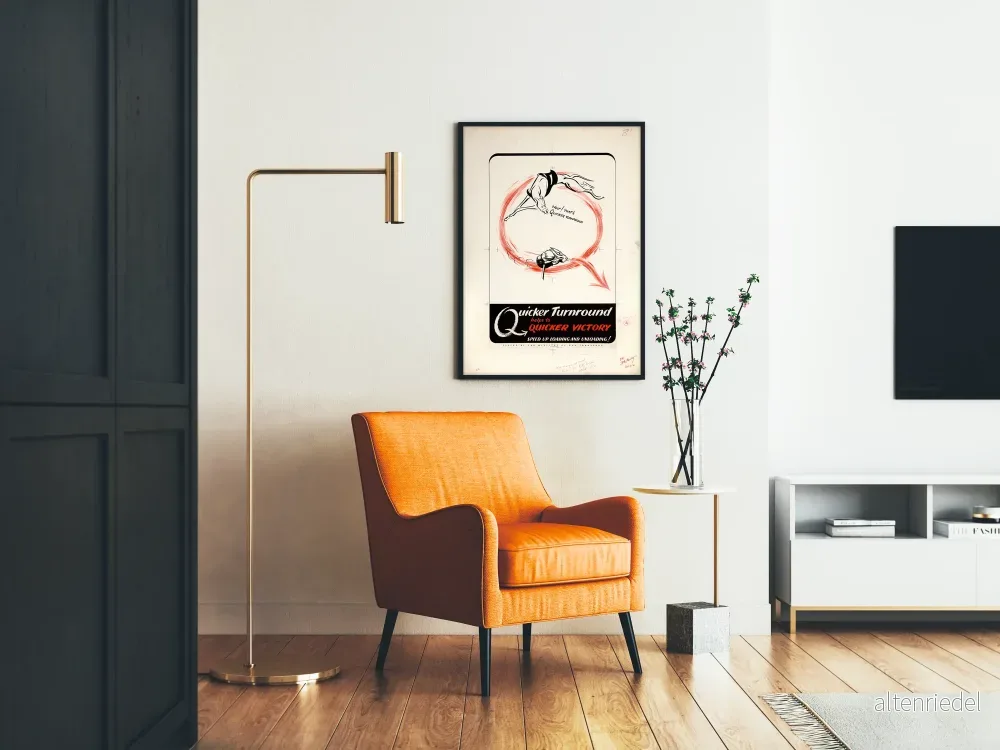 Vintageposter Quicker Turnround – Retro militär väggdekoration - Bild 2