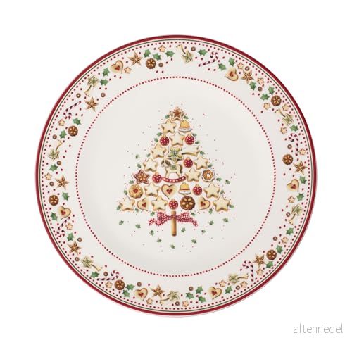 Villeroy & Boch Winter Bakery Delight färgglada platshållarplattor, diskmaskinssäker, mikrovågsugnssäker, keramisk tallrik jul, tårta, juldekoration, premium porslin 4003686364028