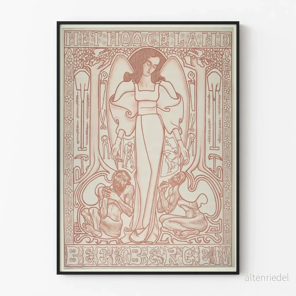 Dekorativ affisch Het Hooge Land Beekbergen i Jugendstil Dekorativ affisch Het Hooge Land Beekbergen i Jugendstil