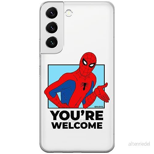 ERT GROUP mobiltelefonfodral för Samsung S22 PLUS originalt och officiellt licensierat Marvel mönster Spider Man 030 optimalt anpassad till formen på mobiltelefonen, gedeeltelijk transparant 5905795007065