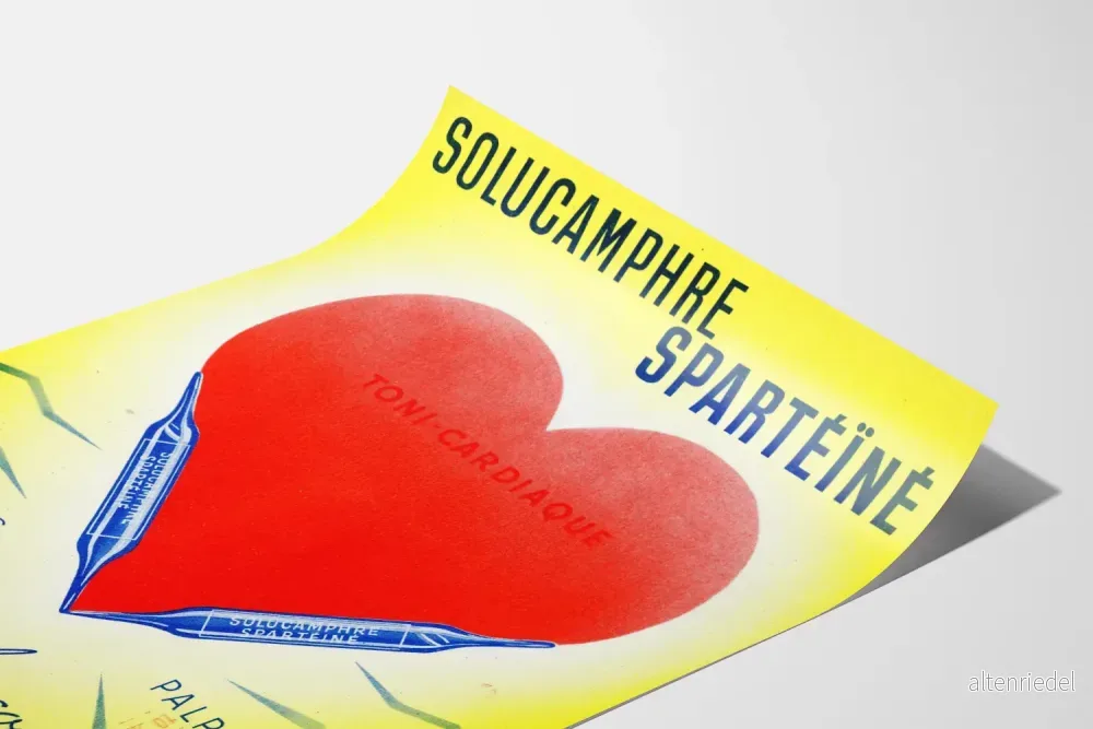 Vintageposter Solucamphre Spartéiné dekor hjärta och hälsa - Bild 3