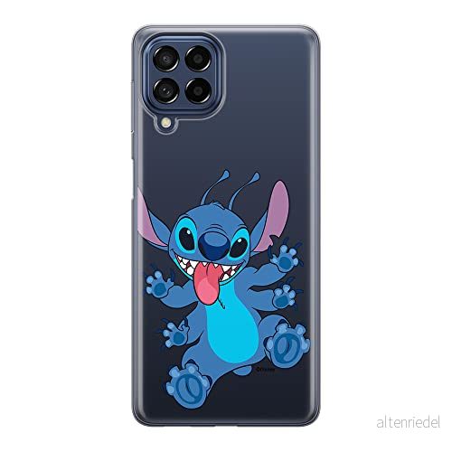 ERT GROUP mobiltelefonfodral för Samsung M53 5G originalt och officiellt licensierat Disney mönster Stich 019 optimalt anpassad till formen på mobiltelefonen, gedeeltelijk transparant 5905511391546