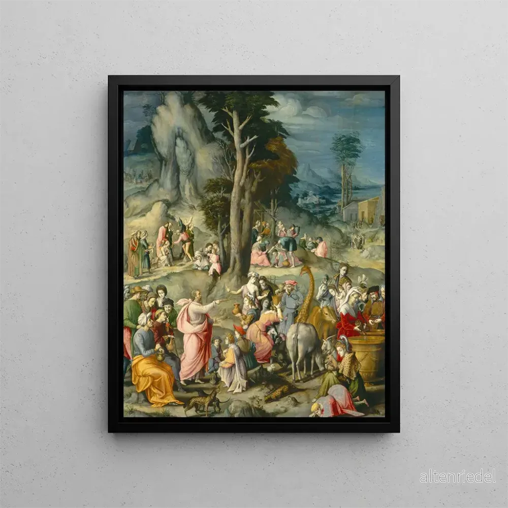 Målning La Collecte de la manne - Bacchiacca | Konsttryck