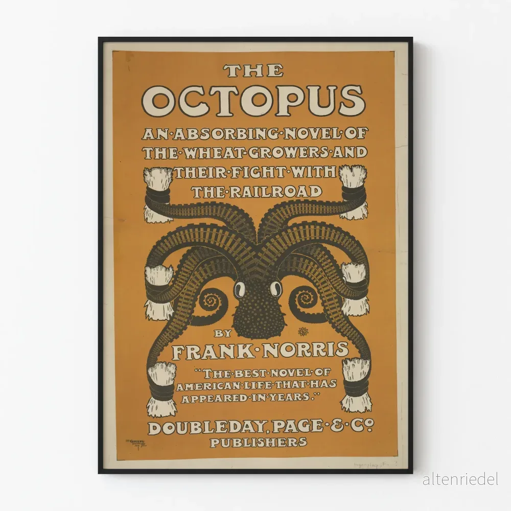Vintageposter The Octopus av Frank Norris för väggdekoration